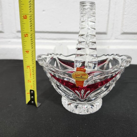 Vintage Anna Hutte Bleikristall Lead Crystal Basket - Picture 8 of 8